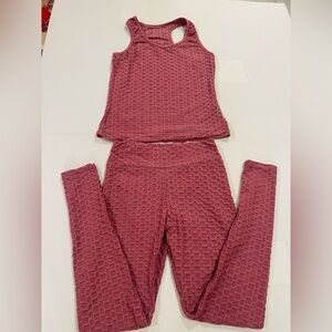 Women's Textured Pink Jumpsuit